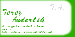 terez anderlik business card